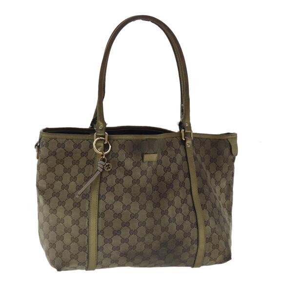 GUCCI GG Canvas Tote Bag Beige Gold - Picture 1 of 16